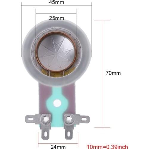 25.4MM Tweeters Voice Coil Round Speaker Treble Coil Horn Titanium Film Copper Clad Alumium Diaphragm Repair R9UA
