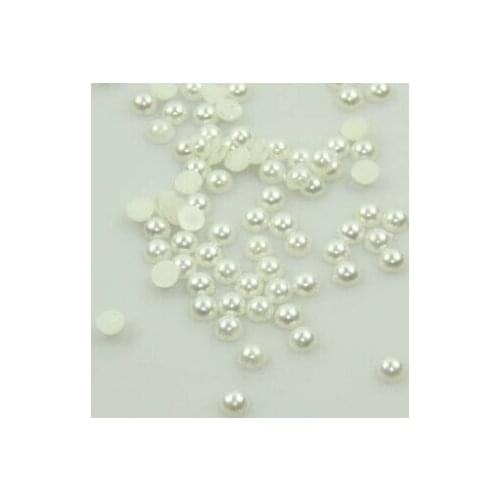 4mm 1000pcs 2 color,ABS Imitation Pearls half round Bead ,Pearls round for crafts, Beauty Nail DIY