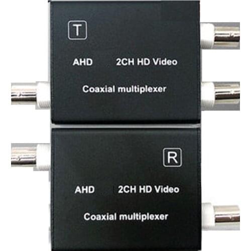 AHD 1080P Cctv Camera 2ch Coaxial Video Signal Multiplexer Video Converter Transmission Immunity Camera Transmitter for A-HD