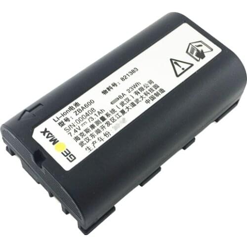 Newest Li-ion ZBA600 Battery For Geomax Zenith15 GEOMAX Total Stations Survey 7.4V 3100m Black High Quality Wholesale