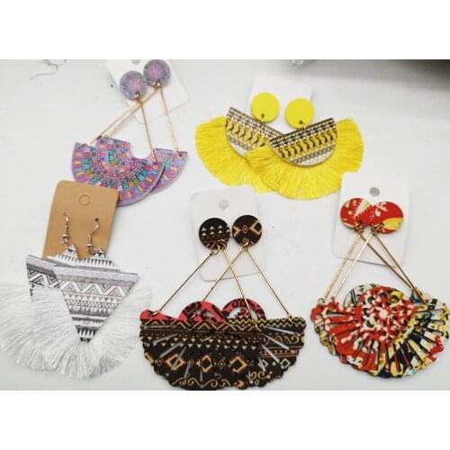 Free Shipping!!6pairs per lot!! African Studs Wooden Earrings can mixed 5 designs