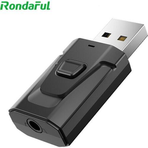 T7 Bluetooth USB Audio Receiver Adapter 4 IN 1 Blutooth 5.0 Aux Transmitter for TV Computer Car CD Players Headhest Headphones