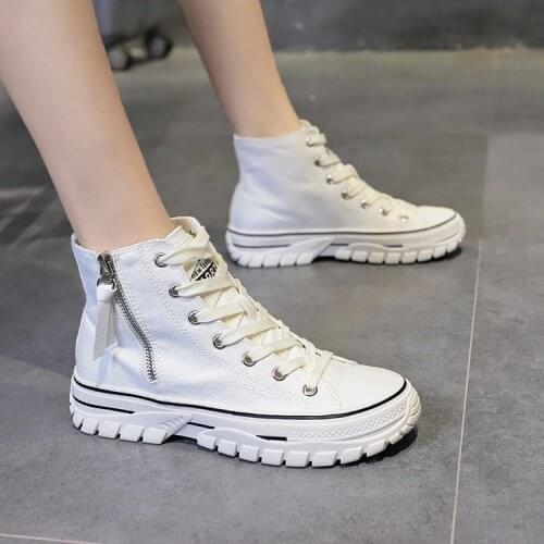Womens Martin boots Womens vulcanized shoes canvas sneakers color women casual shoes comfortable breathable flats shoes