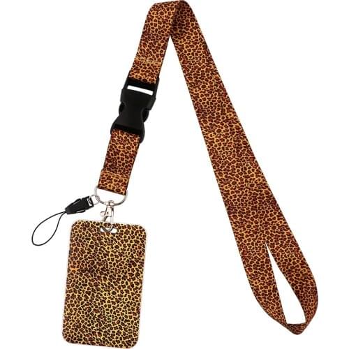 ER478 Classic Leopard Retro Match Neck Strap Lanyard For Keys ID Card Gym Mobile Phone Straps USB Badge Holder DIY Hang Rope