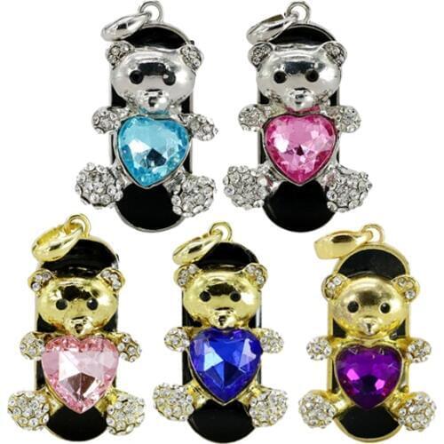 Full Capacity USB Flash Drive 64GB USB Stick Bear USB Flash Disk 32GB Pendirves 16GB Flash Card 8GB Memory Stick 4GB Flash Drive