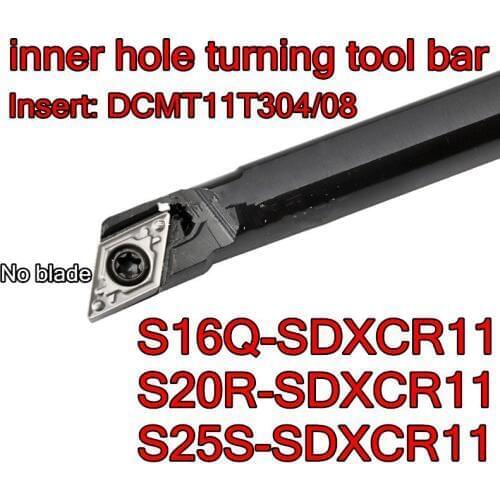 S16Q-SDXCR11-S20R-SDXCR11-S25S-SDXCR11 95 degrees CNC inner hole turning tool bar Insert: DCMT11T304/08 Free shipping