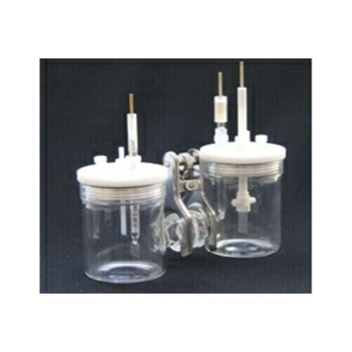 H-type Sealed Replaceable Membrane Electrolytic Cell, Glassy Carbon Electron Microscope 3mm 100ml