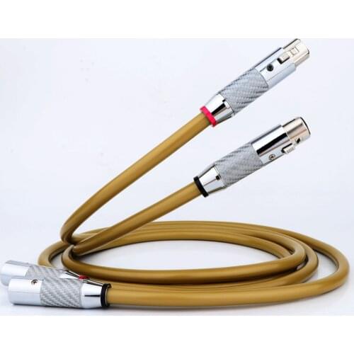 High Quality VDH102 hybrid Silver Plated XLR Balanced Cable HIFI XLR Male to Female Carbon Fibre interconnect cable signal line