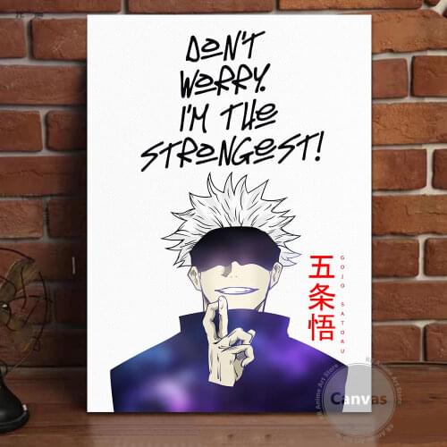 Canvas Anime Gojo Jujutsu Kaisen Pictures Home Manga Decoration Paintings Poster HD Prints Wall Art Modular Living Room