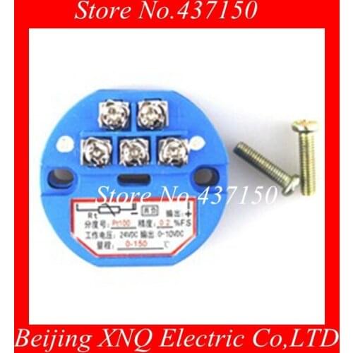 Integrated temperature transmitter Sensor PT100 Thermal Resistance 0-150 C Output 0-10V 24Vdc power