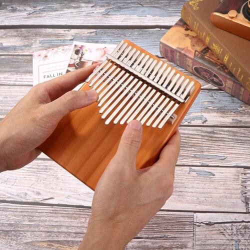 Pine Wood Kalimba Percussion Thumb Piano Musical Instrument 17 Keys Thumb Finger Piano Kit Child Beginners Portable Finger Piano