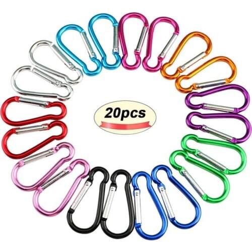 10/20PCS Carabiner For Keys Chain Key Chain Mini Gourd-Shaped Aluminum Alloy Keychain Clip Hook Lock Travel Hiking Camping Sport