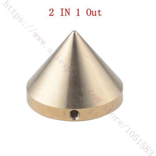 Good driiling Brass 2 In 1 Out Hotend nozzle Multi Color Nozzle 2colors nozzle 0.4mm For 1.75mm V6 Heatsink 3D Printer