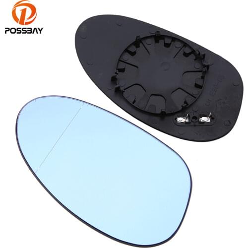 POSSBAY Left/Right Door Rearview Wing Mirror Glass Heated Blue for BMW 1-Series E81 3-door 2007 2008 2009 2010 2011 Car Mirrors
