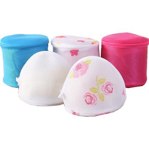 1pcs Polyester laundry bag underwear bra socks wash bag washing machine round mesh bag zipper net underwear protective cover
