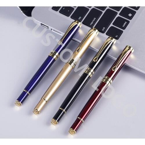 Metal Signature Pen Customized Advertising Pen Office Supplies Lettering Engraved Name Custom LOGO Stationery Wholesale