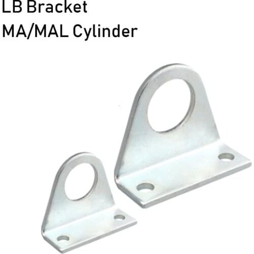 For Bore 16/20/25/32/40mm MA/MAL Cylinders Mini Type Mounting Bracket Pneumatic Parts Air Cylinder LB Mounting Base