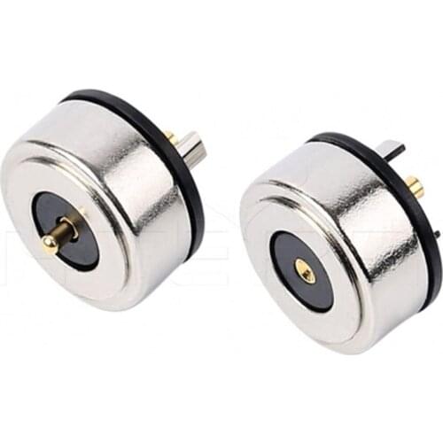 Wholesale 100set Magnetic connector single point 2pin high current Head Waterproof Charger Circular Adsorption 10mm male female