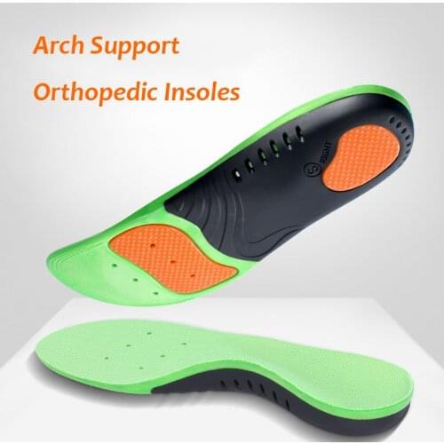 Orthopedic Insoles 3D Arch Support Shoes Pad Inserts X/O Type Leg Flat Feet Correction Children Women Men Cushion