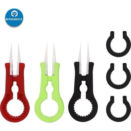 PHONEFIX Ceramic Industrial Tweezer for Electronic Cigarettes Atomizer DIY Hand Tool Ceramic Forceps Heat Resistant Tweezers
