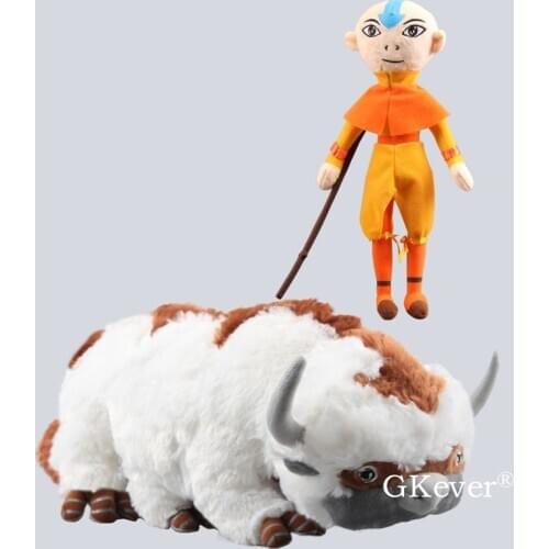 45 CM Appa and 34 CM Aang Plush Toys Doll Peluche Stuffed Animals Toys 2 Pcs/set Baby Kids Christmas Birthday Gift Home Decor