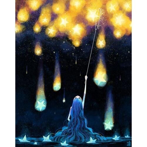 Full diamond painting landscape meteor diamond mosaic paintings 5d diamond embroidery cross stitch broderie diamant plein