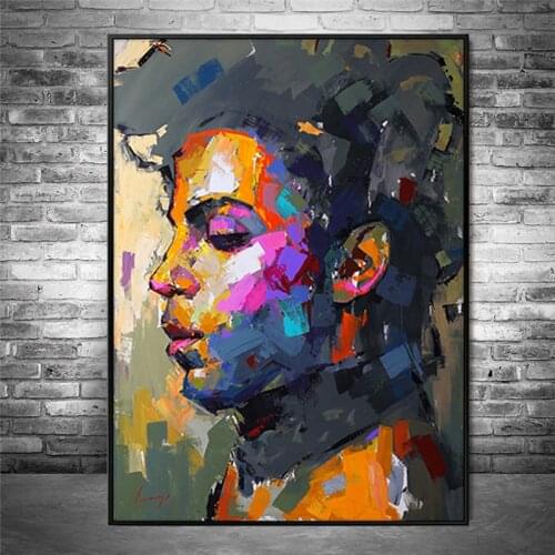 Prince Rogers Nelson Portrait Hand Painted Canvas Painting Posters and Oil Paintings Wall Art Cuadros for Living Room Home Decor