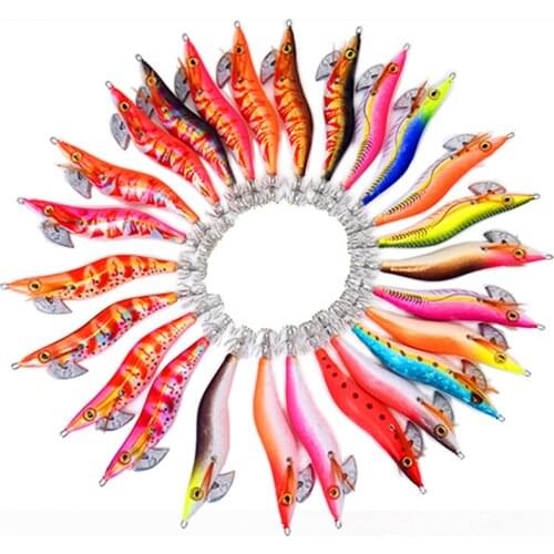 Lure Wood Shrimp Bait Squid Bait Octopus Mullet Bait Burst Fishing Luminous Squid Bait Fishing Lure Fishing Lure Set Squid Bait