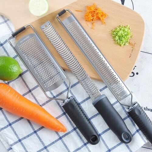 Stainless Steel Manual Mill Cheese Grater Lemon Zester Citrus Ginger Garlic Grater Long Handle Vegetables Kitchen Tools