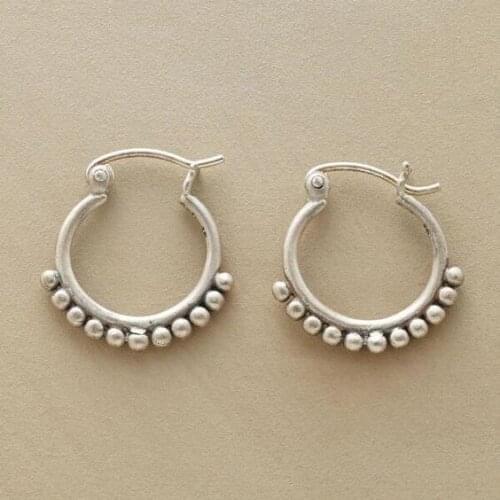 Stylish Simplicity Thai Silver Hoop Dangle Earrings for Women Engagement Wedding Jewelry Hypoallergenic Earrings