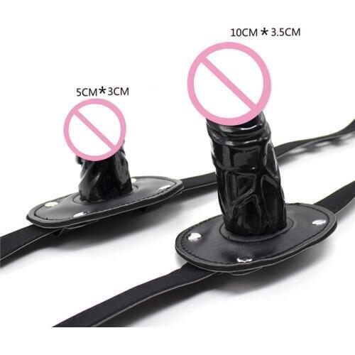 Silicone Penis Gag for Women Dildo Gag Adult Game Head Harness Mouth Gag Bondage Restraints Sex Products Oral Sex Toy for Women
