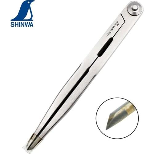 SHINWA Penguin Steel Gauge Divider with Super Hard Chip 10CM 15CM 20CM Scribes On Hard Metal