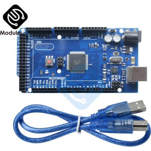 MEGA2560 MEGA 2560 R3 ATMEGA16U2 ATMEGA2560 ATMEGA2560-16AU Board USB Cable 5V Replace ATMega8U2
