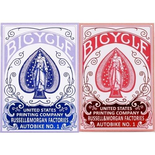 Bicycle AUTOBIKE No.1 Playing Cards Blue/Red Retro Deck USPCC Collectable Poker Magic Card Games Magic Tricks Props