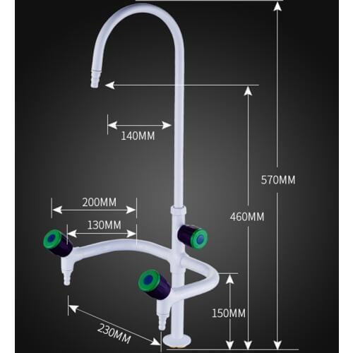 Vidric Laboratory Water Tap Three Ports Single Handle 360 Rotation Mixer Tap Lab Faucet Elbow Medical Faucet Water Mixer Tap