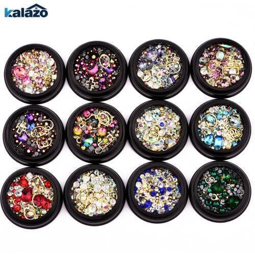 1pc Mixture Style Tiny Beads Stuff DIY Craft Diamonds Colorful Nail Art Metal Rivet Resin Jewelry Fillers supplies decor