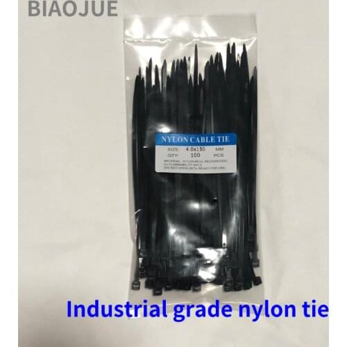 100PCS Nylon cable ties 4x150 Strength Lock buckle belt Self-locking type Small tie band Bind nylon thread