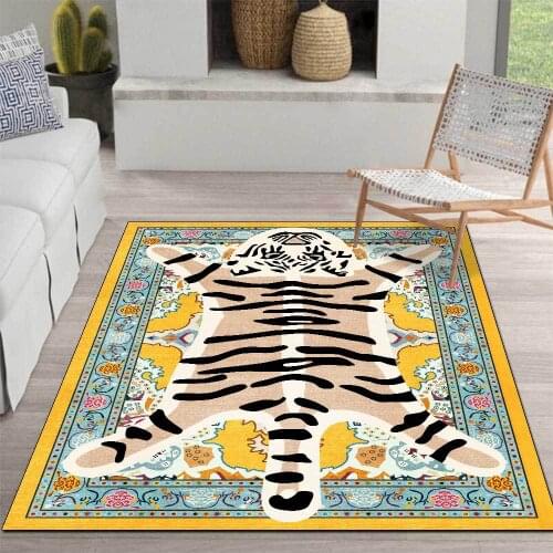 3D Tiger skin Printed Carpet Cartoon Child Game Area Rugs Kids Play Crawl Mat Girl/Boys Room Decor Large Carpets for Living Room
