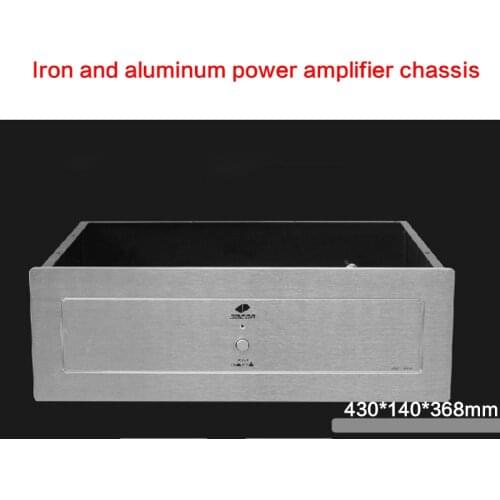 430*140*368MM DIY Iron-aluminum Power Amplifier Chassis AMP-140A Rear-stage Case Audio Shell Power Box Amplifier Enclosure