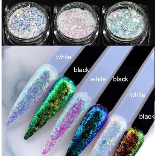 6 boxes/Set Nail Sequins Glitter ,Holographic Powder Shinny Glitter Decorations ,HOLO Color Dazzling Nail Art Flakes Glitter#2g