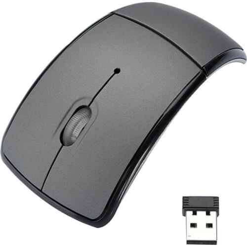 80% Off 2.4G Wireless Foldable Mouse ARC-shaped Gaming Mouse With USB receiver For Office Computer Laptop Accessory Part