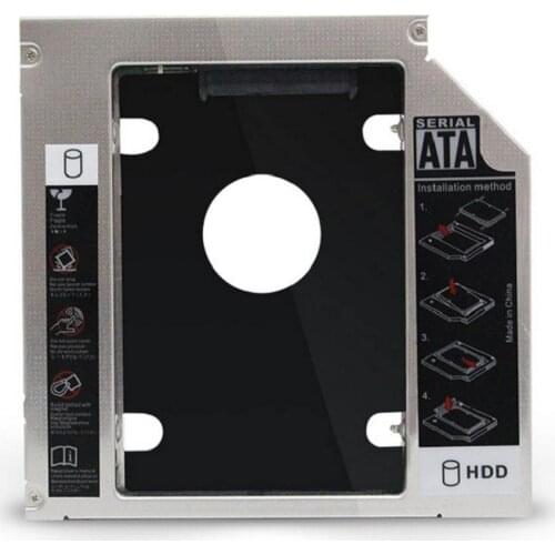 Aluminum Alloy&Plastic 9.5/12.7mm 2nd HDD Caddy SATA To SATA 3.0 For Laptop DVD/CD-ROM Optical Bay 2.5" HDD SSD Case