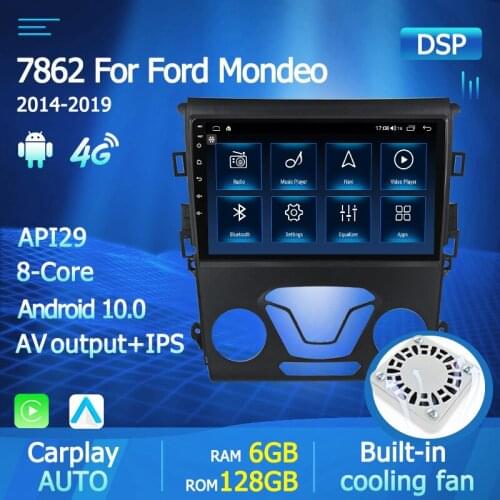 Autoradio Car Radio for Ford Ford Mondeo 2012-2019 Accessories Navigation Led Cam Touch Screen Steering Wheel Multimedia Player