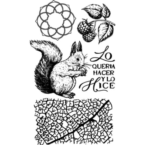 Squirrel Clear Stamp for Scrapbooking Transparent Silicone Rubber DIY Photo Album Decor 1122