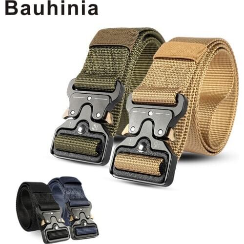 Bauhinia brand outdoor multi-function military fan training 3.8CM belt nylon canvas wear-resistant breathable pants belt