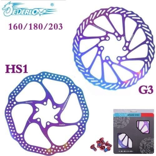 JEDERLO Bike Disc Brake Rotor 160mm 180mm 203mm MTB DH Disc Rotors Stainless Steel Hydreaulic Brake Pad Bicycle Part