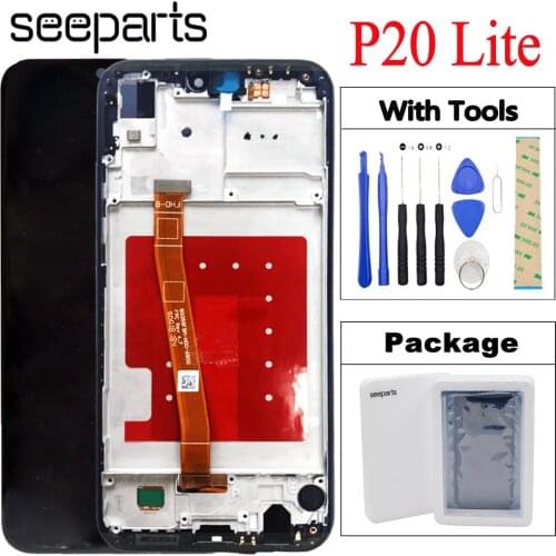 For Huawei P20 Lite ANE-LX1 ANE-LX2 LCD Display + Touch Screen Digitizer Assembly Replacement Nova 3E ANE-LX3 LCD Screen