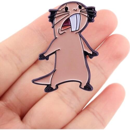 DZ2238 Funny Hamster Manga Anime Figures Enamel Pins Badge Brooch Backpack Bag Collar Lapel Decoration Jewelry Gifts for Friends