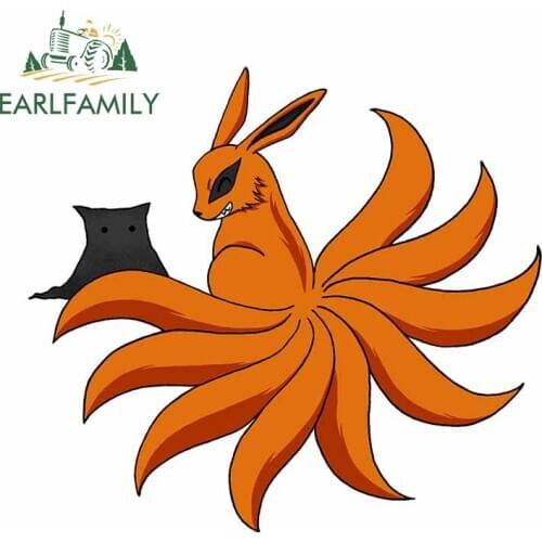 EARLFAMILY 13cm x 11.6cm for Kurama Ninja Cool Car Stickers Cartoon Motorcycle Refrigerator Decal Bumper Personality Decoration