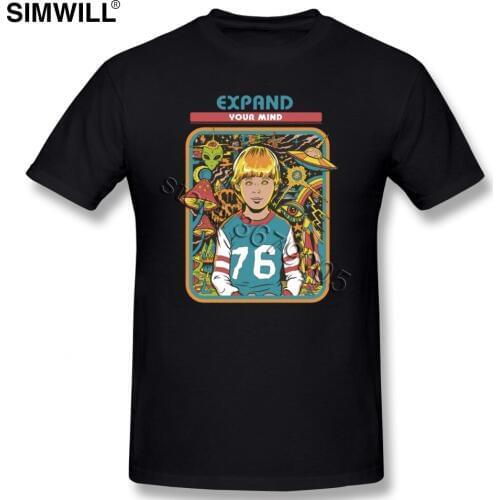 Expand Your Mind Tee Brand Printed Large Size T-Shirt Male Short Sleeves Round Neck Allien T Shirts Cotton Tshirt